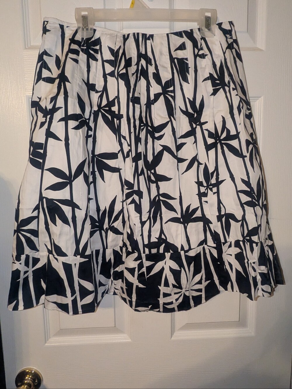 Jones New York Signature Bamboo Print A-line Skirt